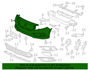 Front Bumper Bare Honda Civic X FC 19-21