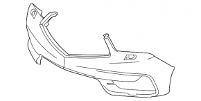 Bare front bumper Acura MDX 17-20 rest