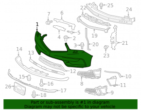 Bare front bumper Acura MDX 17-20 rest