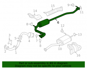 Exhaust line middle part Honda HR-V 16-22