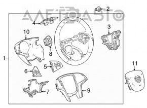 Steering wheel control buttons left Cadillac ATS 13-19 scratch