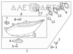 Front left headlight Nissan Rogue Sport 17-19 halogen