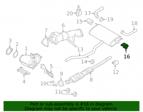 Rear muffler bracket left Volvo XC60 18-23