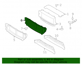 Louvers radiator deflector upper Volvo V90 17-22 usa with motor
