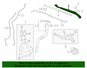 Left wiper arm Chevrolet Bolt EV 22-23