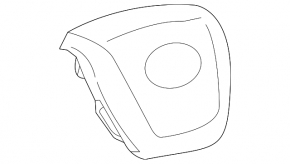 Black, worn steering wheel airbag for the driver's side of a Toyota Sienna 21-24.