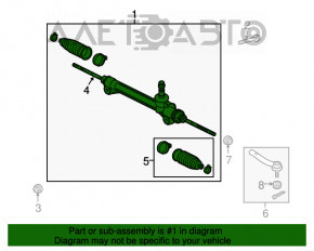 Lexus RX350 RX450h 10-15 Steering Rack