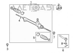 Lexus RX350 RX450h 10-15 Steering Rack