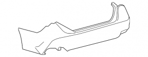 Rear bumper bare Toyota Avalon 19-23 Limited, TRD, Touring