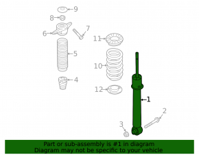 Rear left shock absorber Kia Sorento 21-24 HEV
