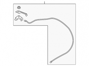 Subaru Impreza 17-18 GK hood release cable, long, with handle