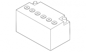 Battery 12v BMW 5 G30 17-23 Additional 13Ah 200A Auxiliary AGM +-Reverse EXIDE
