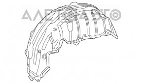 Rear left fender liner Toyota Highlander 20-