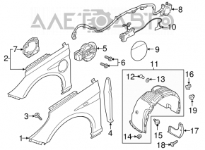Front right wing Hyundai Sonata 18-19 hybrid