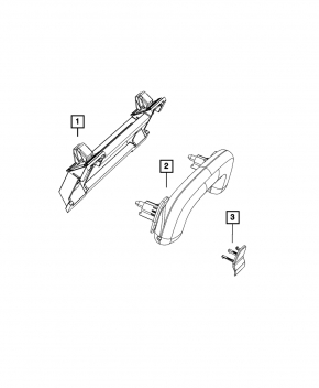 Jeep Grand Cherokee WK2 18-22 black front left ceiling handle