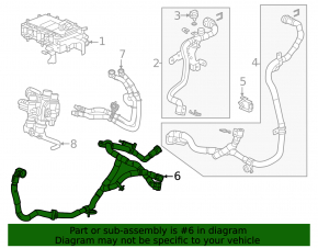 Chevrolet Equinox EV cooling system hose 24-26 from the valve