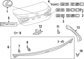 Rear view camera Lexus ES250 ES300h ES350 23-