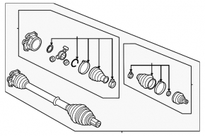 Front left half-shaft drive for Audi A4 B9 17-21 FWD
