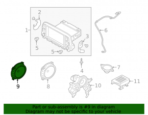 Speaker rear left Hyundai Kona 18-23 Harman Kardon