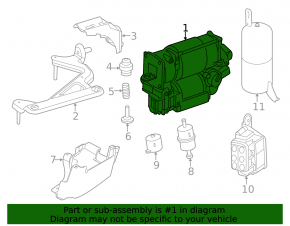 Air suspension compressor Mercedes CLS-class C218 11-18