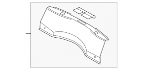 Lincoln MKZ 13-20 trunk opening trim, black, scuffed, scratches, needs cleaning
