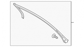 Door seal upper front left Ford Mustang mk6 15- coupe