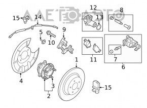 Rear right caliper Ford Mustang Mach-E 21-23 electric