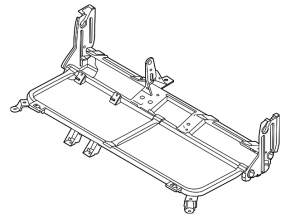 Rear seat frame, 2nd row, lower, 21-25 metal
