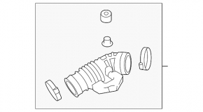 Air duct to manifold left Infiniti G37 4d 08-13