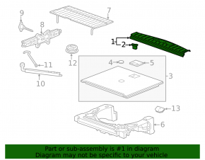 GMC Terrain 10-17 Trunk Door Trim