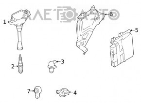 Bracket ECU engine computer Nissan Rogue 21-22 2.5