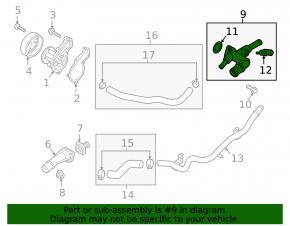 Cooling system tee Hyundai Tucson 16-21 2.0