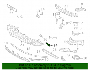 Front bumper mudguard left Volvo XC90 16-19