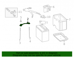 Honda Clarity 18-21 usa battery mount assembly