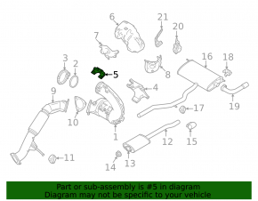Volvo XC60 22-26 B5, B6 Upper Catalytic Converter Bracket