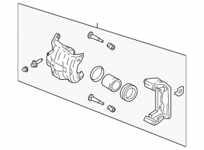 Front left caliper Infiniti G25 G35 G37 4d 06-14 without bracket