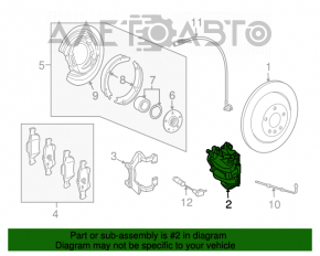 Rear left caliper assembly for Mercedes W164 ML W251 R