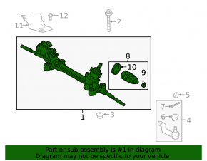 Steering rack Toyota Rav4 19-22 electric AWD hybrid