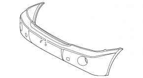 Front bumper bare Toyota Highlander 2001-2007