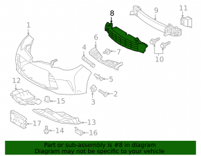 Front Bumper Absorber Toyota Avalon 16-18 Rest