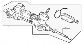 Honda Accord 18-20 2.0 hybrid steering rack, without rods