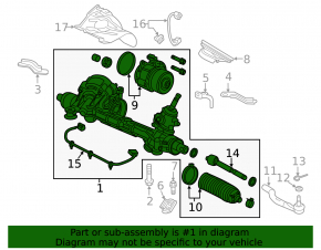 Honda Civic X FC 2.0 16-18 Steering Rack