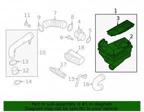 Air filter housing Audi Q3 8U 15-18 CCTA