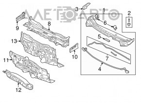 Metal wiper pan Kia Forte 4d 14-18