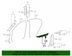 Door sill trim inner front left Lexus IS 06-13 black