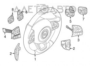 Control buttons right on the steering wheel Fiat 500X 16-18