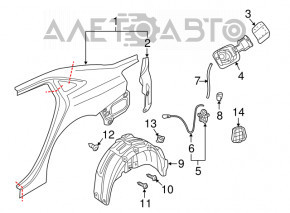 Left ventilation shield VW Passat b8 16-19 USA