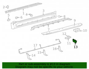 Rear left mudguard for Lexus GX460 10-23