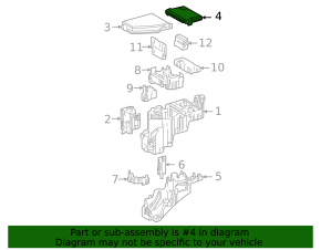 Upper cover of the fuse box under the hood Toyota Sienna 21-25 small