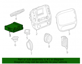Buick Encore Radio Tape 17-19
